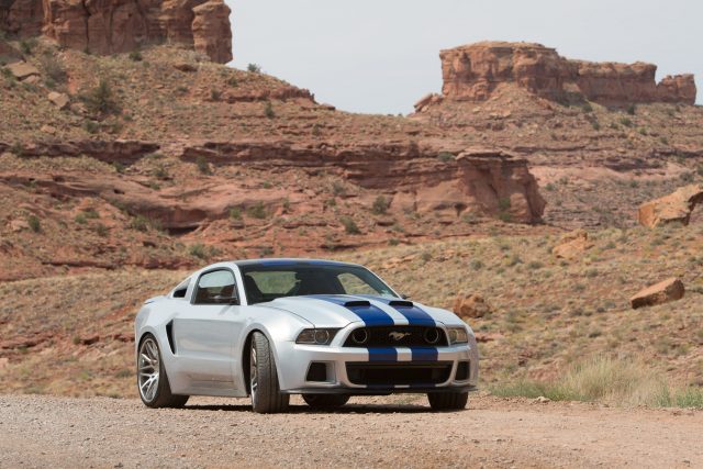 A custom 2014 Ford Mustang GT starring in the new movie, “Need for Speed,” will be auctioned off for charity by Ford Motor Company at the Barrett-Jackson Palm Beach auction on April 12.