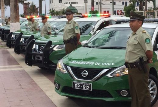 Carabineros de Chile incorpora gran número de vehículos Nissan a su parque de autos policiales